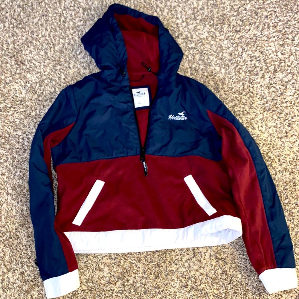 Hollister Sweatshirt Pullover Jacket Cropped Size Large
